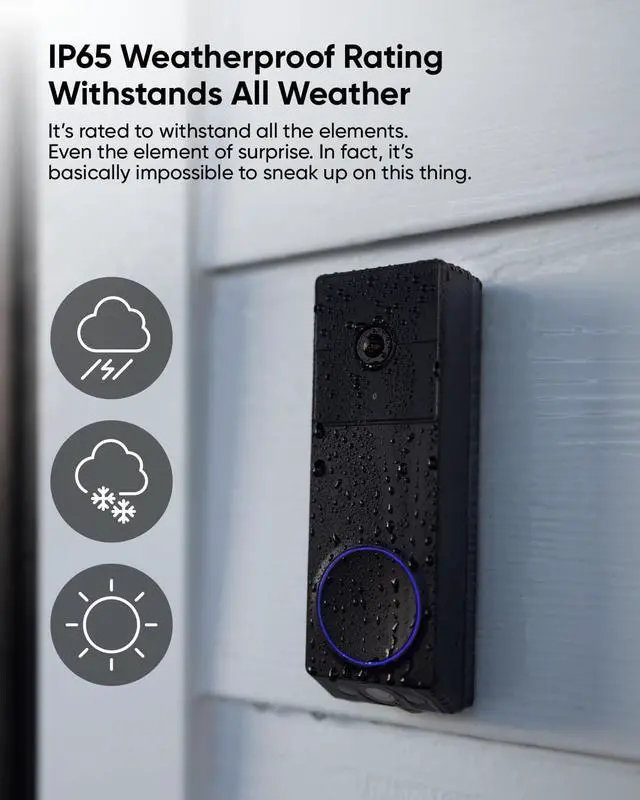 Alt view image 7 of 7 - Wireless Duo Cam Video Doorbell (Chime Included), Battery Powered, 2K Full HD Video, 2 Cameras (People and Package), 2-Way Audio, Color Night Vision