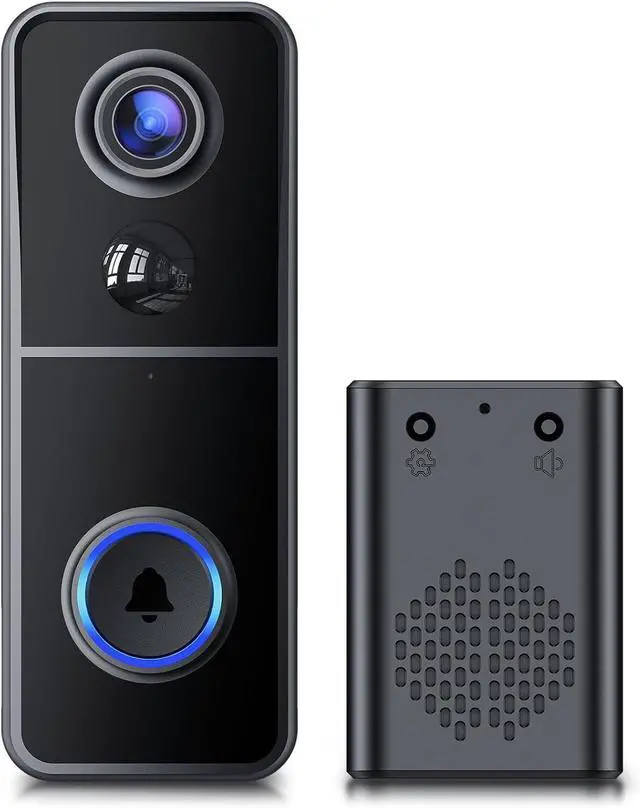 Main image of Doorbell Camera Wireless, 2K HD Video Doorbell with  Chime, Battery Operated, Night Vision, 2-Way Audio, PIR Motion Detection, 2.4Ghz WiFi, IP66 Waterproof, Cloud Storage, Works with Alexa