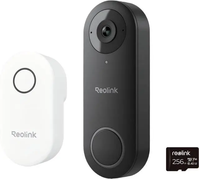 Main image of Video Doorbell Camera with 256GB microSD Card Bundle, Wired Video Doorbell, 5Ghz/2.4Ghz WiFi, 256GB SD Card for Local Storage, Chime Included
