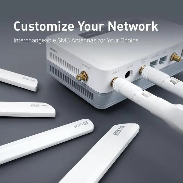 Alt view image 5 of 7 - GL-XE3000 (Puli AX) 5G Router with Dual SIM Card Slot, Wi-Fi 6 Cellular Routers, Built-in Battery, Multi-WAN, VPN, OpenWrt, Secure 5G Router for Office, Retail, nts, Business