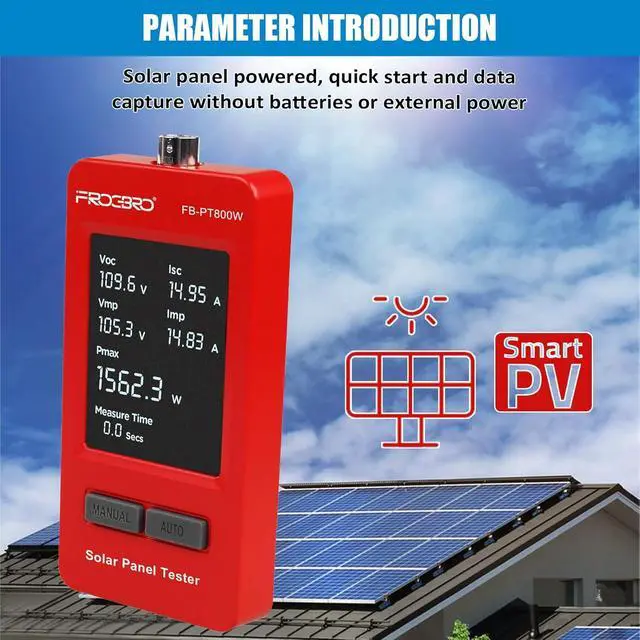 Alt view image 6 of 7 - 1800W Solar Panel Tester  PV Multimeter with Sm MPPT & HD OLED Display for Solar Panel Diagnostics and Data Analysis