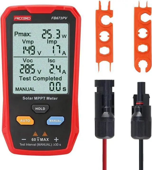 Main image of Upgrade Solar Panel Tester Meter Photovoltaic Multimeter 800W, Solar MPPT Meter with Large Ultra Clear LCD, Sm MPPT Open Circuit Voltage Troubleshooting Utility Tool for Solar PV Testing