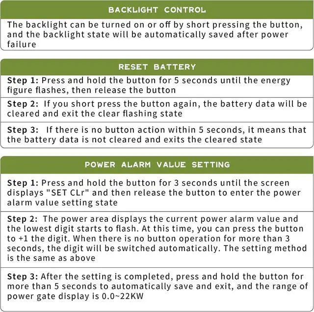 Alt view image 7 of 7 - 2 Pieces AC Power Meter AC 80-260V 100A Crs-022b LCD Digital Voltage and Current Monitor Meter Power Voltmeter Ammeter with 100A Current Split Core Transformer CT