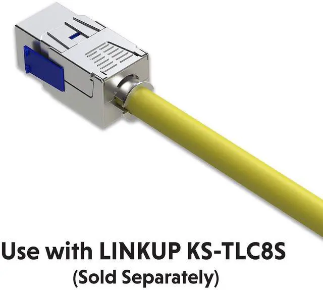 Alt view image 4 of 7 - LINKUP - Cat8 Ethernet Cable S/FTP 22AWG Screened Solid Cable | 2000MHz (2GHz) up to 40Gbps | Future 5th-Gen Ethernet LAN Network 40G Structure Wires |Yellow| 50 Meter Bulk (Termination Required)