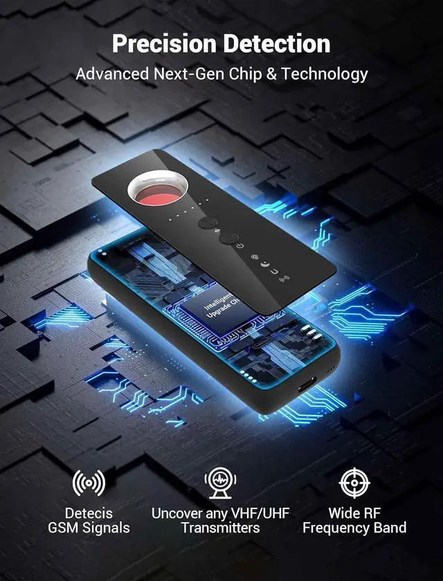 Alt view image 2 of 7 - smhawk Hidden Camera Detector - 2025 Camera Detector, Bug Detector, GPS Tracker Detector, spy Camera, Listening Device Detector for Hotels, Home, Office, 6 Lls Sensitivity,4 Modes