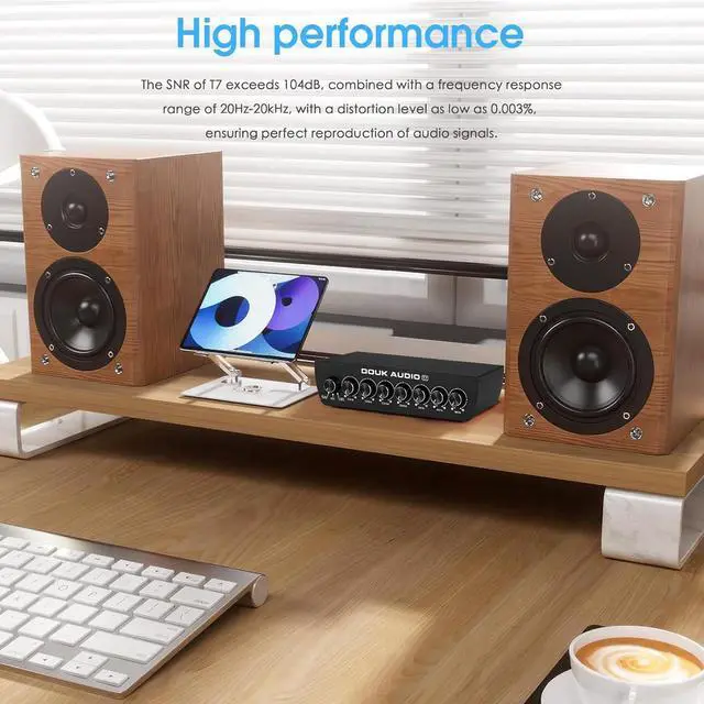 Alt view image 3 of 7 - 7 Band Equalizer Balanced EQ Audio Preamp with XLR RCA Input and Output for Home Stereo, Amplifier, Computer Speaker (T7)