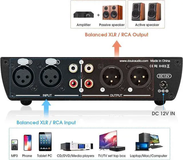 Alt view image 7 of 7 - 7 Band Equalizer Balanced EQ Audio Preamp with XLR RCA Input and Output for Home Stereo, Amplifier, Computer Speaker (T7)