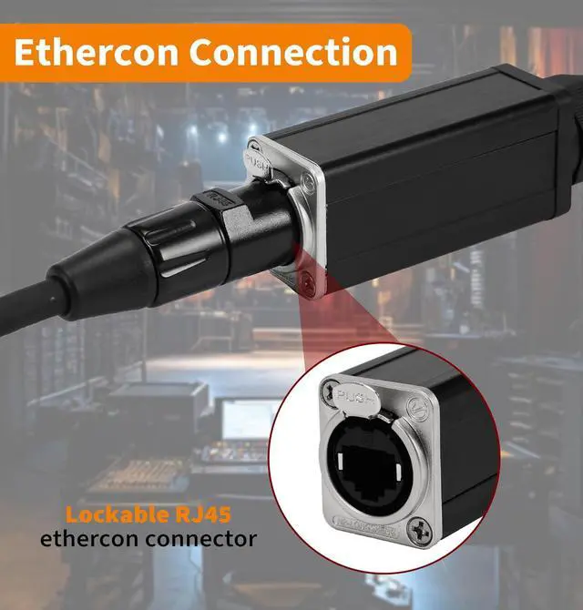 Alt view image 4 of 7 - XLR Snake C to Ethercon C, 4 Channel 3-pin Multi Network Snake Receiverwith Cat5/cat6 Network Snake Receiver, for Stage and Recording Studio,3 Feet (1 Male+1 Female)