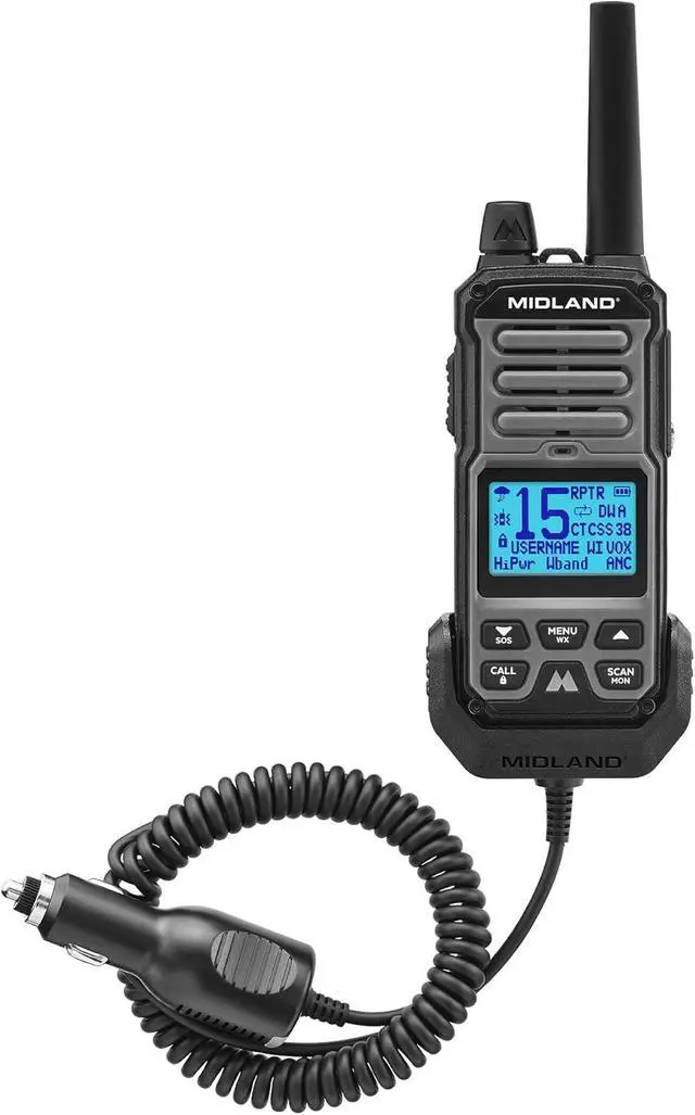 Alt view image 2 of 7 - GXT67 PRO 5W GMRS Radio - Two-Way  Walkie Talkie - Repeater Cap, IP67 Waterproof, Active Noise Canceling, Hands-Free Operation, 99 Channels, 16-Hour Battery -1 Pack