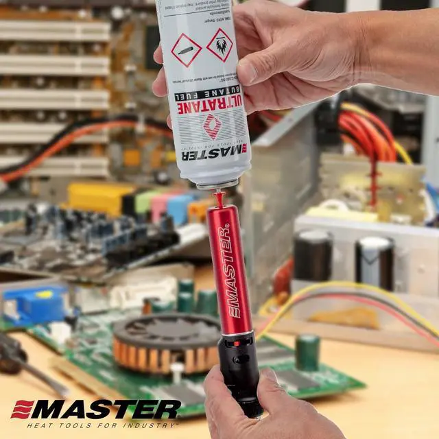 Alt view image 7 of 7 - PI-40SiK Professional Solde Iron Kit, Butane Solde Iron, Cordless and Port with Adjust Solde Temperature, Self-Igniting, Butane-Powered, Professional 7-Piece Kit