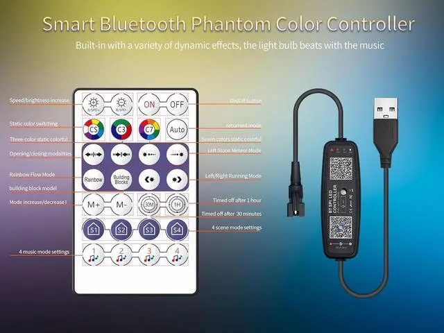 Alt view image 2 of 6 - 16.4FT WS2811 360 Degree Round Reticulate Neon LED Strip with Controller,RGB Nylon Flexible Dream Colorful Rope Light,Bedroom Indoor Outdoor Decoration,DC5V(No Adapter)