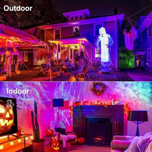 Alt view image 6 of 7 - Stage Lights 2 Pack 48W LED Wall Washer Light,IP66 Waterproof Outdoor RGB Light Bar with Timing,Wash Lights with DIY Colors 44-Key Remote for Garden Wedding Py