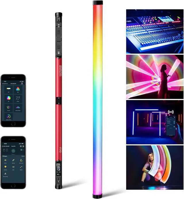 Main image of GVM BD45R LED Video Light, 45W Handheld Wand Light, 48" Full Color LED Tube Light, 2700-10000K Stick Light with APP/DMX Control for Photography, Studio, 12 Scene Effects, MESH Networking