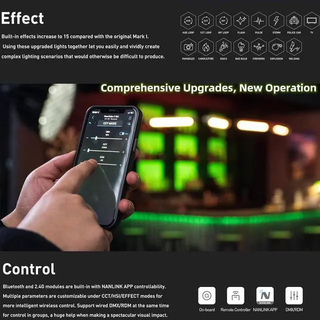 Alt view image 4 of 7 - PavoTube II RGBWW LED Light Tube, Color RGBWW LED Pixel Tube Photography Handheld LED Video Lighting Wand with AC Chargers, Mounts, and Case Battery Powered (PavoTube II 15C 1Kit)