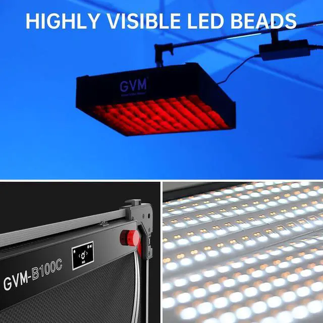 Alt view image 4 of 7 - GVM 100W RGB Flexible Led Video Light, 2000K~10000K, Flexible Folding LED Panel Light, 16 Lighting FX with Soft Box, APP Control GVM Lighting for Photography