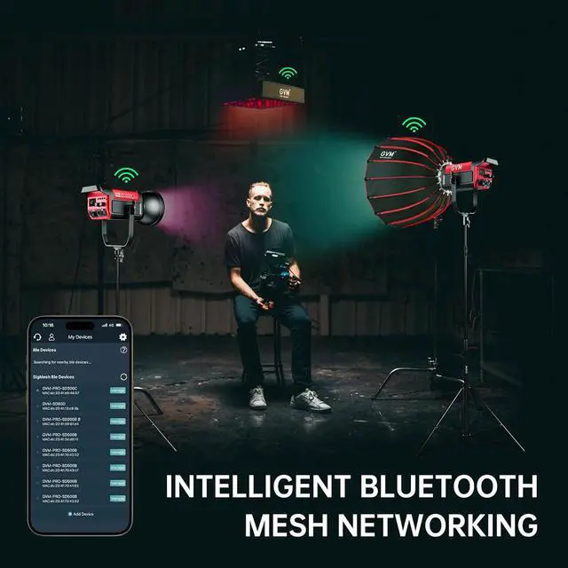 Alt view image 6 of 7 - GVM 100W RGB Flexible Led Video Light, 2000K~10000K, Flexible Folding LED Panel Light, 16 Lighting FX with Soft Box, APP Control GVM Lighting for Photography