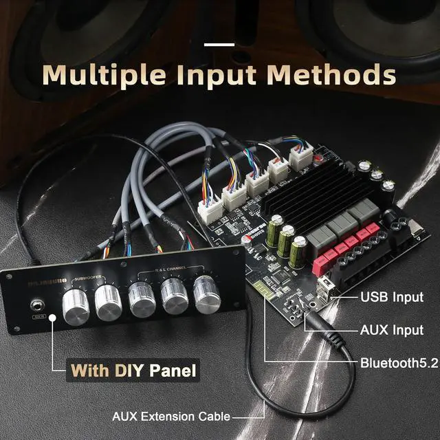 Alt view image 3 of 7 - S200HS-W Power Amplier Board Bluetooth5.2 TPA3221 Chip with Subwoofer 2.1 Channel 100W×2+200W,Audio Power Amplier Module (S200HS-W)