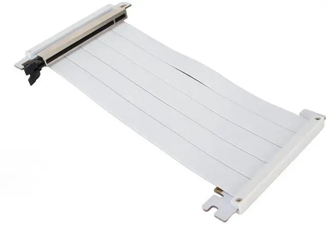 Main image of PCIE 4.0 x16 Extender Riser Cable, High Dual Sided Reverse 180 Degree PCI E Ports GPU Graphic Card Extension Cable for RX 7900 7800 7700 7600 7500,etc (White)
