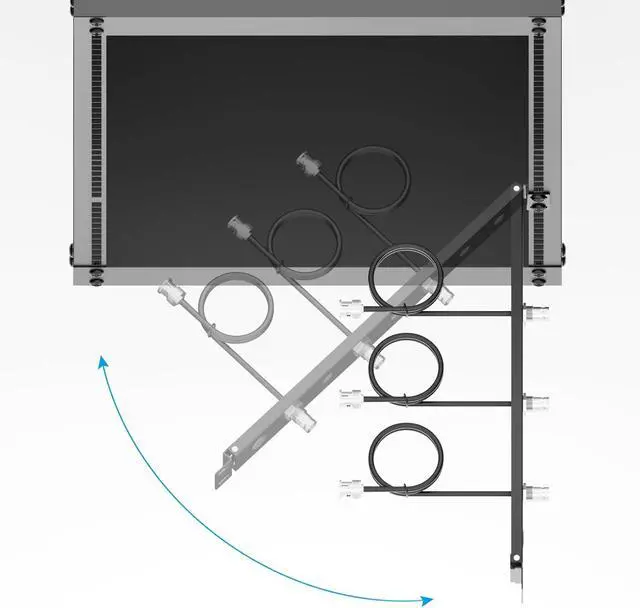 Alt view image 4 of 6 - BNC Antenna Kit19inch Antenna Re-Location Rack Mount KitFour BNC Connecting Cables 2FTCompatible with Full-Rack Wireless Systems