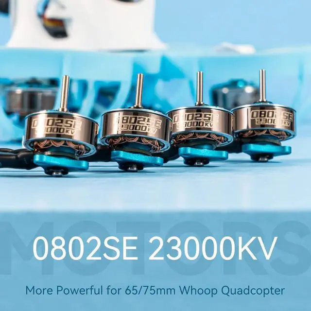 Alt view image 2 of 7 - 4pcs 0802SE 23000KV Brushless Motor 1S Lightweight FPV Drone Motor Compatible for Indoor FPV Racing 65/75mm 1S Brushless Whoop Quadcopters Like Meteor65 Pro Meteor75 Drones