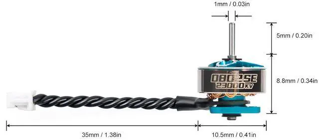 Alt view image 5 of 7 - 4pcs 0802SE 23000KV Brushless Motor 1S Lightweight FPV Drone Motor Compatible for Indoor FPV Racing 65/75mm 1S Brushless Whoop Quadcopters Like Meteor65 Pro Meteor75 Drones