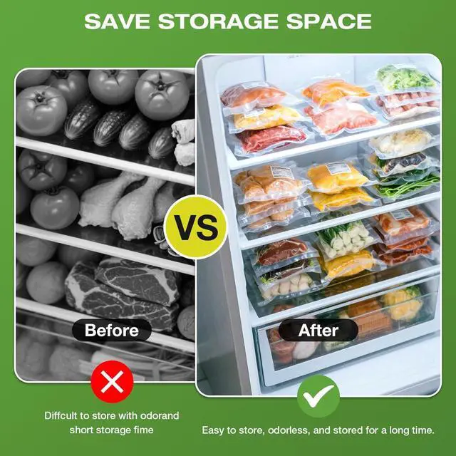 Alt view image 4 of 6 - Handheld Vacuum Sealer for Food, Portable Rechargeable Wireless Vacuum Sealer with 20 Reusable Vacuum Seal Bags for Preserving Vegetables Fruit Meat