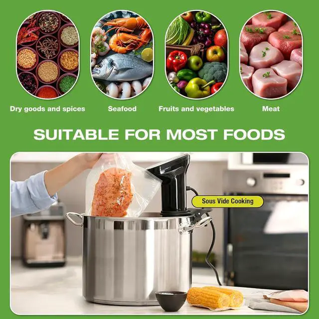 Alt view image 5 of 6 - Handheld Vacuum Sealer for Food, Portable Rechargeable Wireless Vacuum Sealer with 20 Reusable Vacuum Seal Bags for Preserving Vegetables Fruit Meat