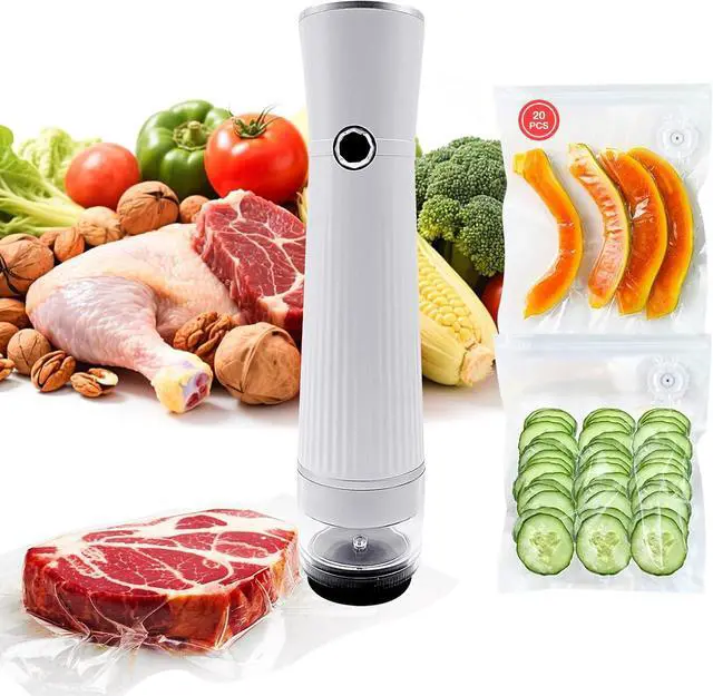 Main image of Handheld Vacuum Sealer for Food, Portable Rechargeable Wireless Vacuum Sealer with 20 Reusable Vacuum Seal Bags for Preserving Vegetables Fruit Meat