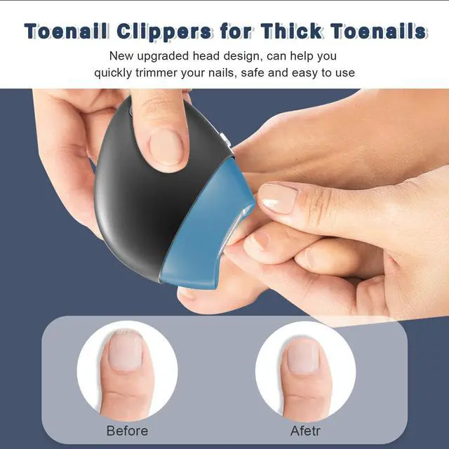 Alt view image 5 of 7 - Electric Nail Clipper, Upgraded Toe Nail Clippers with Nail Scraps Storage, 2 Speeds, Magnetic Cover, Type-C Rechargeable, Automatic Electric Nail le for Thick Toenails, Adult, Seniors, Men (Black)