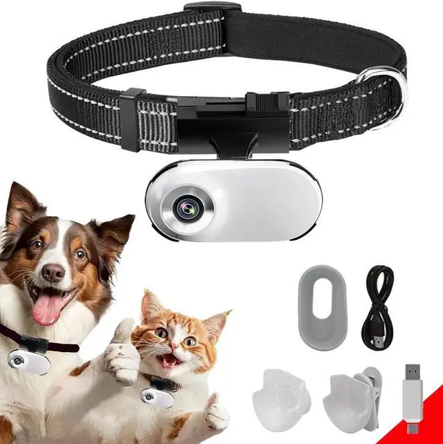 Main image of HD 1080P Cat Camera Collar with Video Record Wireless Mini Sport cam,Small Action Cameras,Body Camera for Pet Supplies/Stuff,Outdoor/Inoor Birthday Gift No Wi