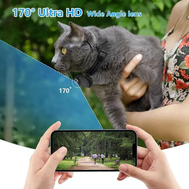 Alt view image 3 of 7 - HD 1080P Cat Camera Collar with Video Record Wireless Mini Sport cam,Small Action Cameras,Body Camera for Pet Supplies/Stuff,Outdoor/Inoor Birthday Gift No Wi