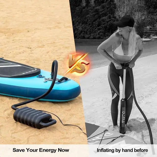 Alt view image 6 of 7 - Paddle Board Pump, SUP Electric Pump, 20PSI High Pressure Portable Air Pump with Inflation & Auto-Off, Deflation Function, 12V DC Car Connector for Inflatables, Paddle Board, Boats, Kayaks