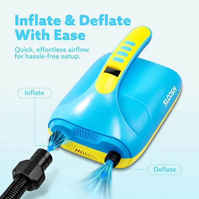 Alt view image 5 of 7 - Electric Paddle Board Pump, 20 PSI High-Pressure Dual-Stage Inflation SUP Air Pump with Auto-Off Function, 12V DC Car Connector for Inflatable Paddle Boards, Kayaks, Boats, and Air Mattresses
