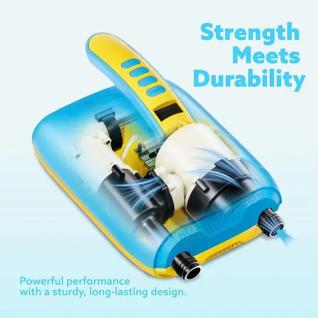 Alt view image 6 of 7 - Electric Paddle Board Pump, 20 PSI High-Pressure Dual-Stage Inflation SUP Air Pump with Auto-Off Function, 12V DC Car Connector for Inflatable Paddle Boards, Kayaks, Boats, and Air Mattresses