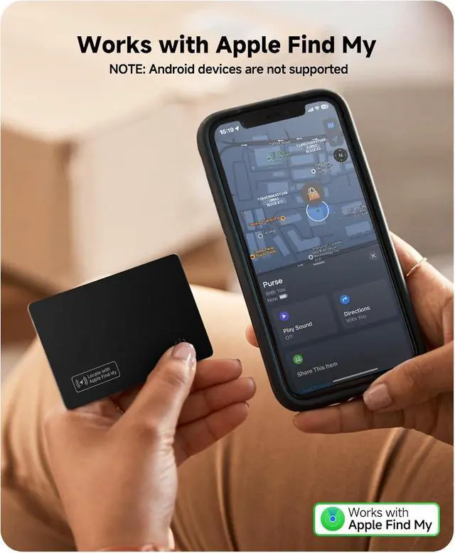 Alt view image 5 of 7 - 4 Pack Smart Card Wallet Tracker, Wireless Charging Tracker Card 1.6mm Thin nder with   nd My (iOS Only) for Child Backpacks, Wallets, Business, Passport