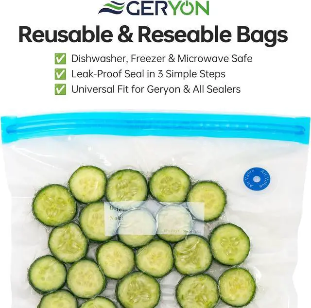 Alt view image 6 of 7 - Vacuum Sealer Machine  Automatic Food Vacuum Sealer for Dry & Moist Food, Compact with LED Touch Panel, Includes Zipper Bags & Roll, Perfect for Sous Vide & Freezer Storage (Silver)