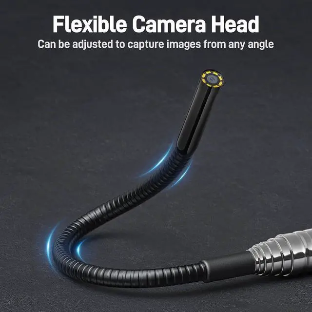 Alt view image 7 of 7 - Telescopic Camera with Light, USB-C Borescope with 5FT Telescopic Pole, for HVAC Systems, Wall, Chimney, Automotive and Pipe Inspections, Compatible with iPhone 15/16 and Android