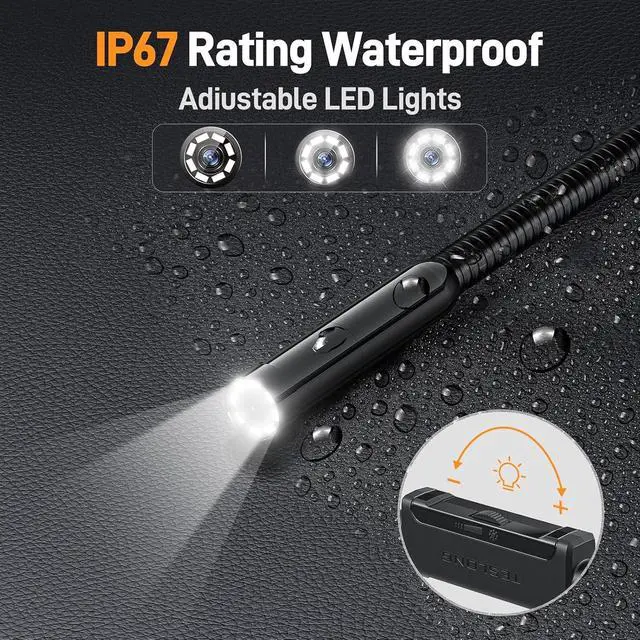 Alt view image 6 of 7 - Telescopic Camera with Light, USB-C Borescope with 5FT Telescopic Pole, for HVAC Systems, Wall, Chimney, Automotive and Pipe Inspections, Compatible with iPhone 15/16 and Android