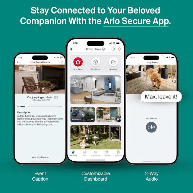 Alt view image 7 of 7 - Essential Indoor Pan Tilt Pet Camera 2K (2025 Release) - Wired Plug-In Power, Animal Detection, Dog Bark Audio Detection, Animated Preview, 1-Month Secure Plan, Auto Motion Tracking, 1 Cam, White