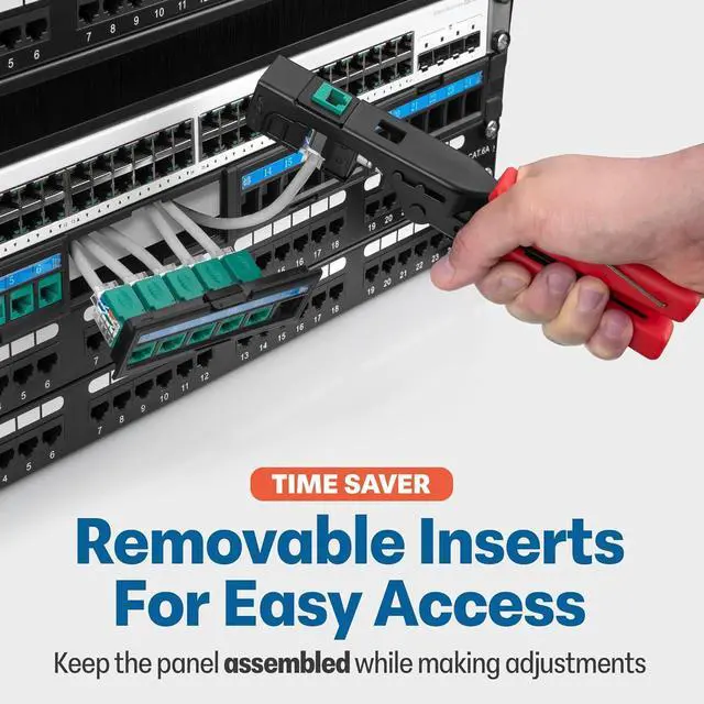 Alt view image 3 of 7 - Everest 24 Port Keystone Patch Panel (4-Pack) - Removable 6-Port Panels - Use with Slim Prole Keystones ONLY (Wider Jacks May not t Side by Side)