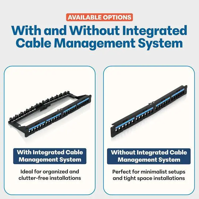 Alt view image 7 of 7 - Everest 24 Port Keystone Patch Panel (4-Pack) - Removable 6-Port Panels - Use with Slim Prole Keystones ONLY (Wider Jacks May not t Side by Side)