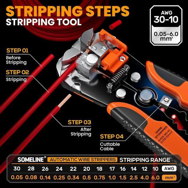 Alt view image 5 of 7 - Wire Terminal Crimping Tool Kit, with 51 Sizes Insulated Terminals and 22-10 AWG Ratchet Crimping Pliers and Automatic Stripping Pliers, Ring Fork Disconnect Butt Electrical Terminal Kit