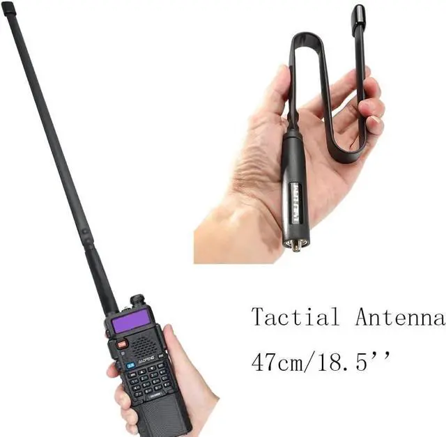Alt view image 3 of 7 - 2 Pack UV-5R Plus 8W Ham Radio Dual Band VHF/UHF Amateur Two Way Radio Handheld Long Range Walkie Talkies for Adults with Tactical High Gain Antenna, Programming Cable, Earpiece