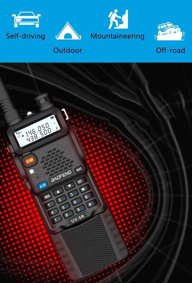 Alt view image 4 of 7 - 2 Pack UV-5R Plus 8W Ham Radio Dual Band VHF/UHF Amateur Two Way Radio Handheld Long Range Walkie Talkies for Adults with Tactical High Gain Antenna, Programming Cable, Earpiece