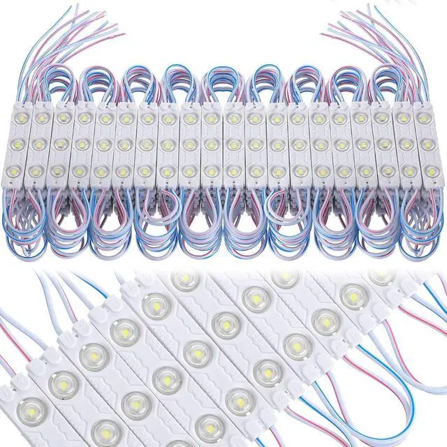 Main image of 500 Pcs LED Module White 6500k 1.2W LED Storefront Waterproof Replacement Lights for Inflatables rative Module Light with Tape Adhesive Backside for Christmas Letter Advertising Signs