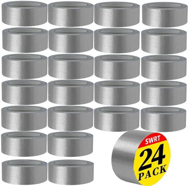 Main image of 24-Pack Silver Heavy Duty Duct Tape Strong Adhesive, 2 Inch x 720 Yd Duct Heavy Duty Waterproof All Weather Gray Duct Tape No Residue Sealing & Patching for Indoor&Outdoor Repair