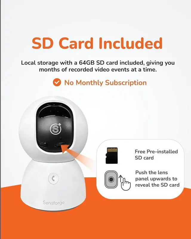 Alt view image 5 of 7 - 2.5K Indoor Pan-Tilt Dome Security Camera (2-Pack), AI Human & Pet Detection, 360° Coverage, Two-Way Audio, Dual-Band Wi- (2.4G/5G), 64GB SD Card Included, No Monthly Fees