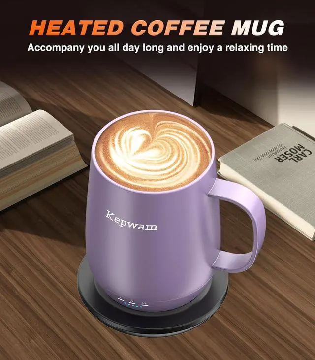 Alt view image 5 of 7 - Self Heating Coffee Mug T2, 16oz Smart Heated Coffee Mug, 150 Min Battery Life - Hot up to 149 Temperature Control Coffee Mug Warmer, Gifts for Dad Mom (No APP)