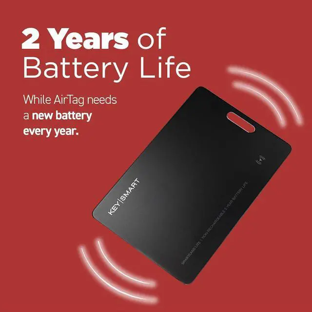 Alt view image 2 of 7 - KeySmart SmartCard Lite Wallet Tracker Card, Compatible with   nd My App, Non-Rechargeable 2 Years Battery, Thin GPS Item nder for Luggage Tag, Smart Bluetooth Tracking - Black, 3 Pack