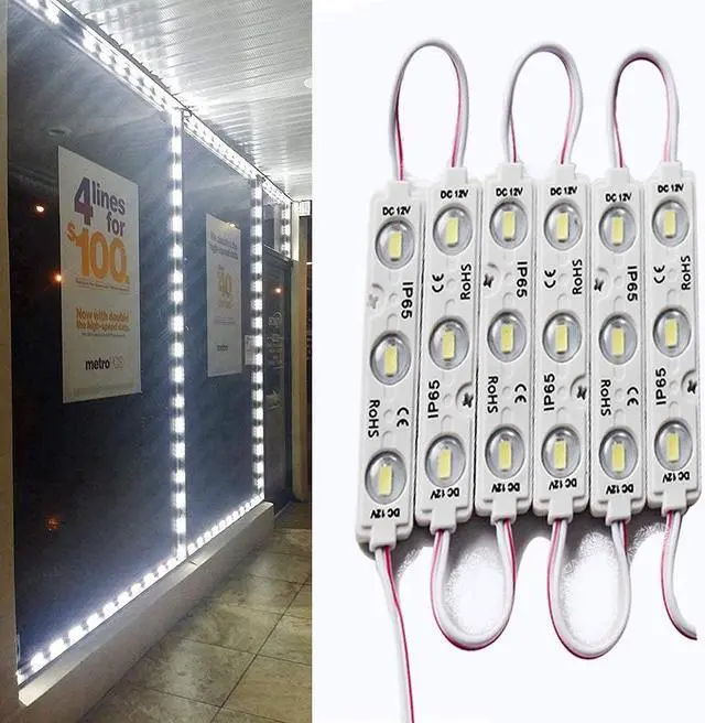 Main image of Led Module, LED Windows Lights 6000K 200pcs 99Ft 5730 SMD 150LM Per LED Module IP65 Waterproof for Letter Sign Advertising Signs.(White Light)
